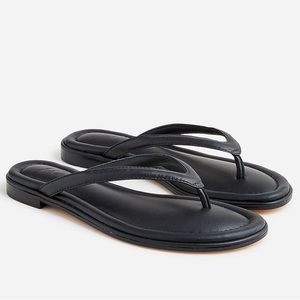 J. Crew Menorca Padded Thong Sandals in Leather